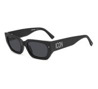 Dsquared2 Mujer ICON 0017/S 003/IR Gafas de sol Acetato Negro-opaco Gris Cuadrada