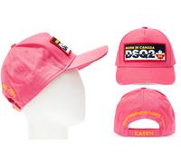 Dsquared2 Icon Logo Gorra Baseball Rosa Lona Algodón Ajustable 2021