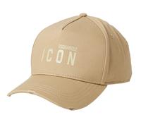Dsquared2 Mini Icon Gorra Baseball de Lona con Bordado Logo, Marrón, Ajustable