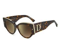 Dsquared2 Mujer D2 0032/S 086/JL Gafas de sol Acetato la Habana Multicolor Cat Eye Espejo