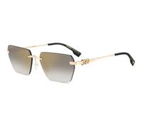 Dsquared2 Mujer Dsquared2 D2 0102/S RHL/FQ Gafas de sol Metal Oro Oro Geométrico Normal Sombreado