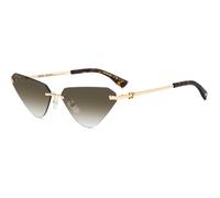 Dsquared2 Mujer Dsquared2 D2 0108/S PEF/9K Gafas de sol Metal Oro Verde Cat Eye Normal Sombreado