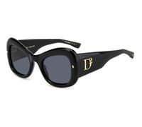 Dsquared2 Mujer Dsquared2 D2 0137/S 2M2/IR Gafas de sol Acetato Negro/Oro Gris Mariposa
