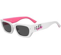 Dsquared2 Mujer ICON 0017/S 7FT/IR Gafas de sol Acetato Blanco / Rosa Gris Cuadrada