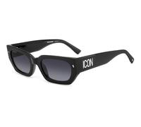 Dsquared2 Mujer ICON 0017/S 807/9O Gafas de sol Acetato Negro Gris Cuadrada Sombreado