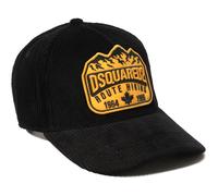 Dsquared2 Route Hiking Patch Gorra Baseball Terciopelo Pana Negra Cap