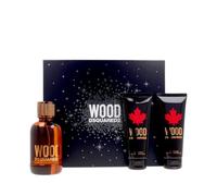 DSQUARED2 Wood Pour Homme - Estuche de 100 ml + Gel de ducha 100 ml + Bálsamo para después del afeitado 100 ml