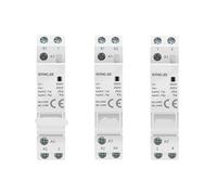 DSQUOBLLM Contactor doméstico Tipo Carril AC24V 48V 110V 220V 2P 25A 2NC 2NO 1NO1NC 50/60Hz(2P 25A 2NO AC24V)