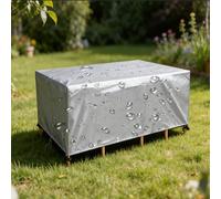 DSRDRFG Funda Mesa Exterior Impermeable Rectangular 80x40x45cm/LxAxH Funda Protectora para Conjuntos de Muebles Jardin, Fundas Sillas Exterior, Anti-UV para Muebles de Terraza sillas mesas, Plata