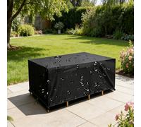 DSRDRFG Funda Mesa Jardin Impermeable 140x40x80cm/LxAxH Funda Protectora para Mesa de Comedor, Rectangular Cubre Mueble Jardin, Impermeable Anti-UV para Muebles de Exterior sillas mesas, Negro