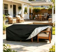 DSRDRFG Funda Mesa Jardin Impermeable 60x50x65cm/LaxAnxAL Funda Muebles Jardin Rectangular/Cuadrada,420D Tela Oxford Cubierta de Mesa Exterior Fundas Protectora Mesa para Ratán Sofá, Negro