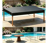 DSRDRFG Funda Protectora para Mesa de Jardin 240x120x15cm/LaxAnxAl Funda de Mesa Exterior Impermeable, Cubierta de Mesas Exterior, Tela Oxford 420D Anti-Viento Anti-UV para Mesa de Patio, Negro
