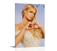 DSSCXYZM Paris Hilton - Póster decorativo de bandas legendarias y cantantes pop para pared, pintura decorativa para dormitorio, 60 x 90 cm, estilo marco
