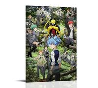 DSSCXYZM Póster de anime clásico de acción de anime de Assassination Classroom para pared, pintura decorativa para dormitorio, pósteres de 60 x 90 cm, estilo marco
