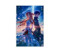 DSSCXYZM Sword Art Online - Póster de anime clásico de acción de anime, arte de pared, pintura decorativa para dormitorio, póster de 30 x 45 cm, estilo sin marco