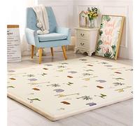 DSSHENGDS Alfombra de Sala de Alfombra Suave Lavable Moderna, Antideslizante.Manta de Juegos Alfombra Yoga,Ejercicio y Gateo De Terciopelo Coral Grueso Moderna 2cm-L- 120 * 120cm
