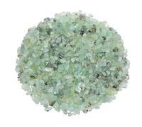 dssmboom 1 Libro tumbado chips piedra triturada para la fabricación de joyas, piedra de cristal prehnita verde para la decoración del hogar, relleno de jarrón, 0,12 "-0,39"
