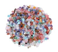 dssmboom 1 libro tumblado chips piedra triturada para la fabricación de joyas, piedras surtidas piedra de cristal para la decoración del hogar, relleno de jarrón, 0,35 "-0,47"