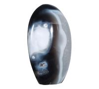 dssmboom Decoración de piedra de ágata independiente irregular para la mesa del hogar, muestra mineral de piedra de cristal pulido para Reiki curación, 0,3-0,51 lb