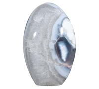 dssmboom Decoración de piedra de ágata independiente irregular para la mesa del hogar, muestra mineral de piedra de cristal pulido para Reiki curación, 2-2,5 lb