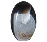 dssmboom Decoración de piedra de ágata independiente irregular para la mesa del hogar, muestra mineral de piedra de cristal pulido para Reiki curación, 0,51-1,01 lb