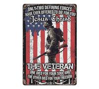 DSSWAK Letrero de metal de aluminio para pared, con texto en inglés "Only Two Defining Forces Have Ever Offered To Die For You", aspecto retro, hogar, club, bar, decoración de pared, letrero de metal