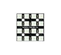 DST WS2812B - Módulos de anillo LED RGB a todo color, 8/16/24 LED, CC 5 V, PCB negro (matriz LED 4x4)