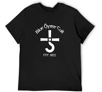 Dstarbbk BOC Blue Oyster Cult Album Logo Men's T ShirtCasual Round Neck Shirt Black L