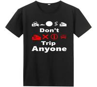 Dstarbbk Do Not Trip Anyone T Shirt for Men Short Sleeve fit Black XL