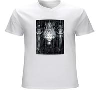 Dstarbbk H.R Giger Li 1 Art Fitted T Shirt Short Sleeve Cotton Tops Black 3XL