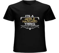 Dstarbbk Its A Merle Haggard Thing Funny Country Artist Music T ShirtCasual Round Neck Shirt Black L