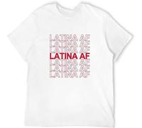 Dstarbbk Latina AF Camisa Unisex para niñas hispanas Chicana Chola Mamita Nena Mami White L