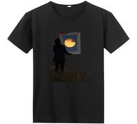 Dstarbbk Look out The Window T Shirt for Men Short Sleeve Black M