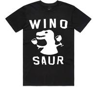 Dstarbbk Men Tshirt Wino Saur T Shirt for Man Short Sleeve Black XL