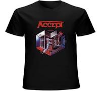 Dstarbbk Men's Accept Metal Heart UDO Short Sleeve T Shirt Black XL