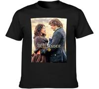 Dstarbbk Men's Summer T Shirt Outlander Jamie Claire Fraser Diana Gabaldon 6 Style Black L