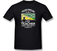 Dstarbbk Tough Enough to Be A French Guianese Teacher Crazy Love It Home Creative Comfortable Men's T Shirt Black XXL