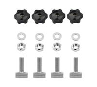 Dstarymnix T-Nut M8 Juego de tuercas para portaequipajes, portabicicletas, ranuras para el techo con tuercas y arandelas para perfiles de riel 20 x 20 mm, M8 x 40 mm