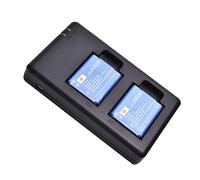 DSTE 2 baterías de Repuesto NP-BJ1 + Cargador Dual USB Compatible con Nikon EN-EL19,Coolpix S3300,S4100,S4150,S4200,S4300,S6400,Sony RX0,RX0 II (DSC-RX0M2)