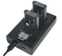 DSTE 2 baterías de repuesto NP-BX1 + cargador USB dual compatible con NP-BX1/M8 y Sony ZV1 ZV-1 ZV-1F HDR-CX240E DSC-RX10 II DSC-RX1B DSC-RX1R DSC-RX1R/B DSC-RX100 II