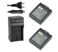 DSTE 2-Pieza CGA-S002 S002E Batería y Cargador Compatible para Panasonic Lumix DMC-FZ1 DMC-FZ2 DMC-FZ3 DMC-FZ4 DMC-FZ5 DMC-FZ10 DMC-FZ15 DMC-FZ20