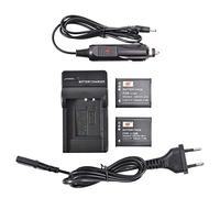 DSTE 2-Pieza LI-50B Li-50B Repuesto Batería y DC16E Viaje Cargador Compatible para Olympus Stylus 1010 1020 1030 9000 9010 SP-800UZ SP-810UZ SZ-10 SZ-11 SZ-12 SZ-15 SZ-20