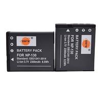 DSTE 2-Pieza Repuesto Batería para Casio NP-130 Exilim EX-H30 EX-H30BK EX-H35 EX-ZR100 EX-ZR200 EX-ZR300 EX-ZR400 EX-ZR410 EX-ZR510 EX-ZR700 EX-ZR1000 EX-ZR1200 EX-ZR1500 EX-ZR2000 EX-ZR3500 Camera