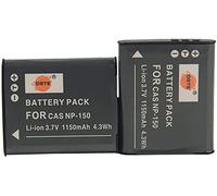 DSTE 2-Pieza Repuesto Batería para Casio NP-150 NP150 EX-TR350 EX-TR500 EX-TR300 EX-TR15 EX-TR10 EX-TR350S