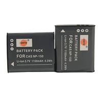 DSTE 2-Pieza Repuesto Batería para NP-150 NP150 EX-TR350 EX-TR500 EX-TR300 EX-TR15 EX-TR10 EX-TR350S