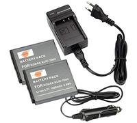 DSTE 2-Pieza Repuesto Batería y Cargador Compatible para Kodak KLIC-7004 EcomoyShare M1033 M1093 M2008 PlayFull Dual PlaySport PlayTouch V1253 Zi8 Zx3 Zi12 Cámara
