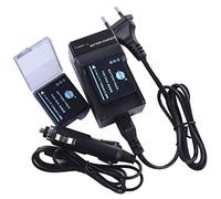 DSTE 2-Pieza S005E Repuesto Batería y Cargador Compatible para Pancomoonic CGA-S005E DMC-FS1 FXO1-A FXO1BB FXO1BS FXO1EB-K FXO1EB-S FXO1EB-W FXO1EF-A FXO1EF-K FXO1EF-S FXO1EF-W