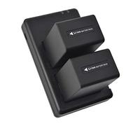 DSTE 2 Piezas de Recambio de bateria NP-FV100 Batterie + USB Cargador Dual Compatible con Sony HDR-CX230 HDR-CX260V HDR-CX290 HDR-CX300 HDR-CX305 HDR-CX350V HDR-CX360V HDR-CX380