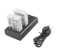 DSTE (2 Unidades) LP-E8 batería de Repuesto + Cargador USB Doble con Pantalla LCD Compatible con Canon EOS 550D,600D,650D,700D,Kiss X4,Kiss X5,Kiss X6