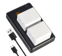 DSTE 2PCS Arlo A1/A1B(2000mAh/7.2V) Batería Cargador Compatible para Arlo Pro Batería,Arlo Pro 2 Batería(VMA4400),Arlo Pro Seguridad Cámara